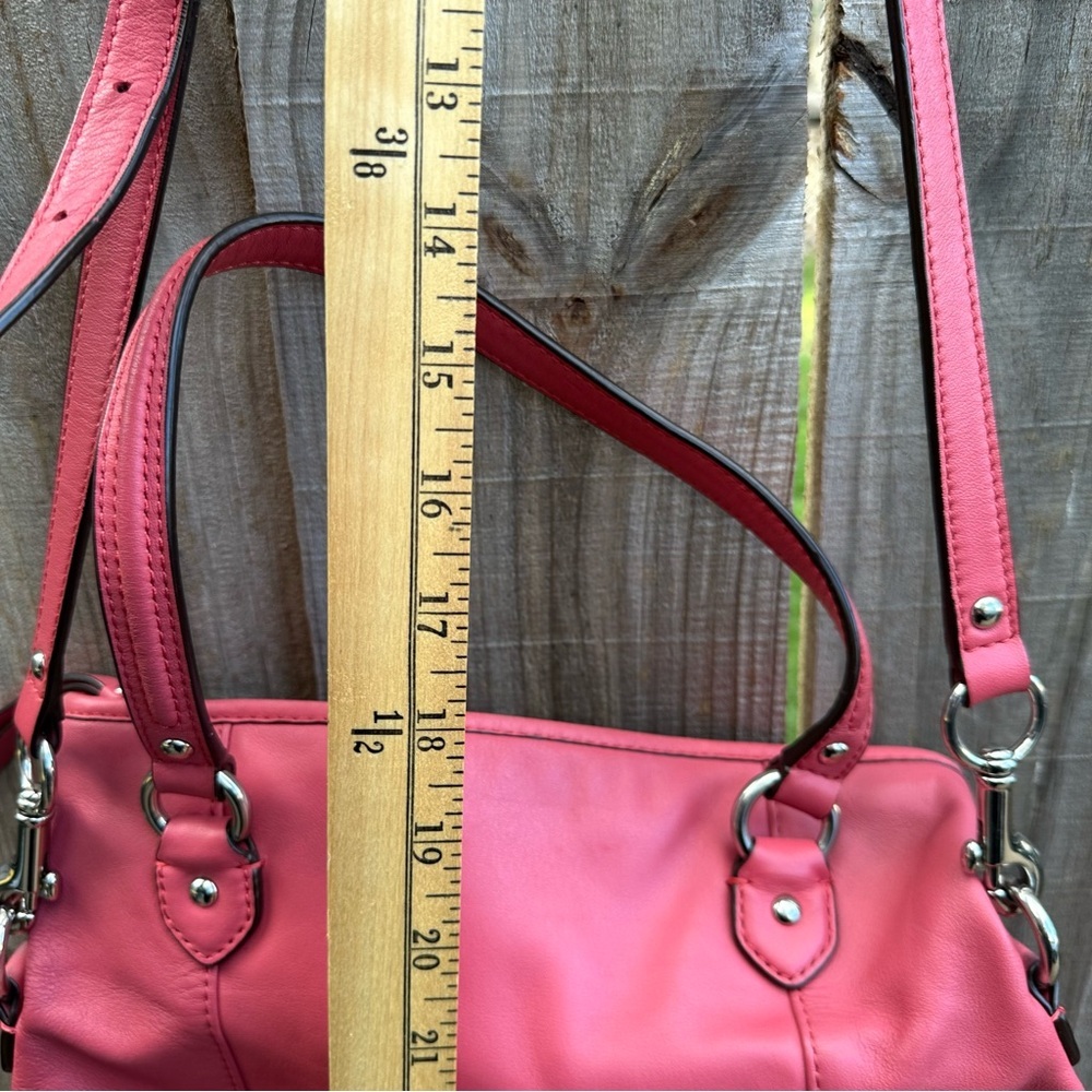 COACH DAISY LEATHER MIA F23901 SILVER/CORAL - Picture 14 of 16